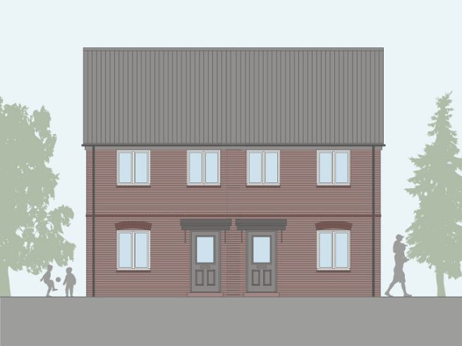 2 bedroom houses - artist's  impression subject to change. Please note that the above computer generated image is representative of the house type and not the specified plot as some details may vary.